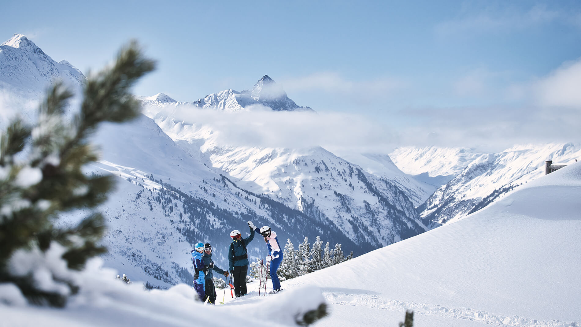 St. Anton ski resort alpine slopes covered in snow